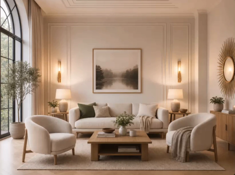 Bright interior to use as the end frame
