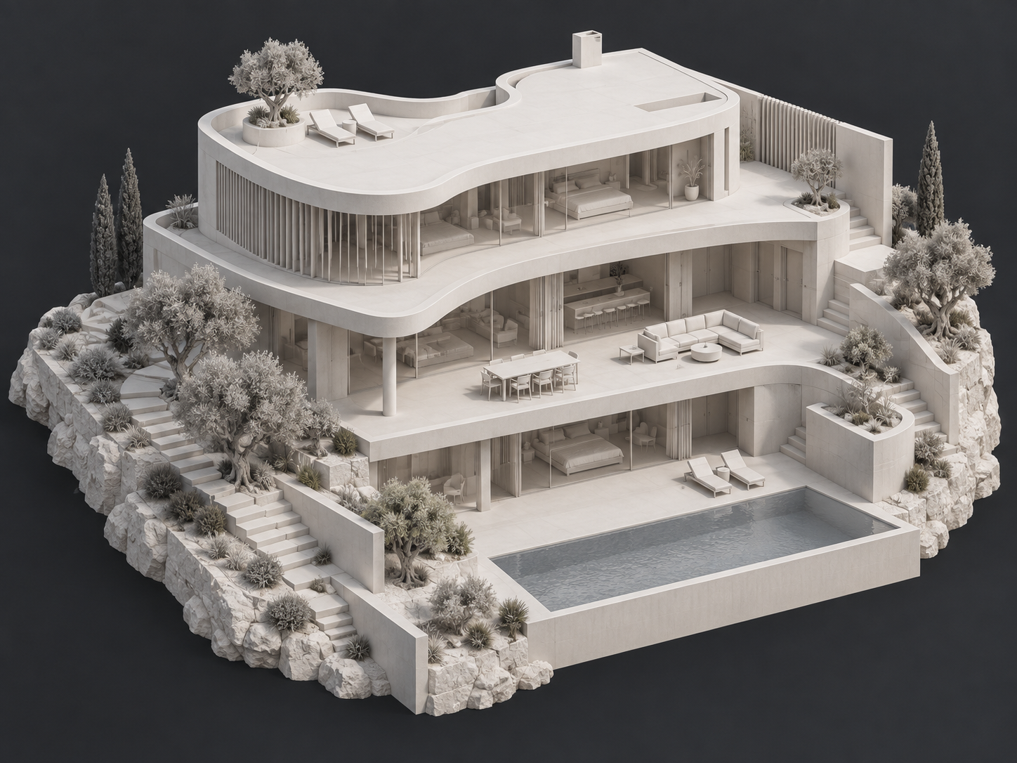 Architectural clay model