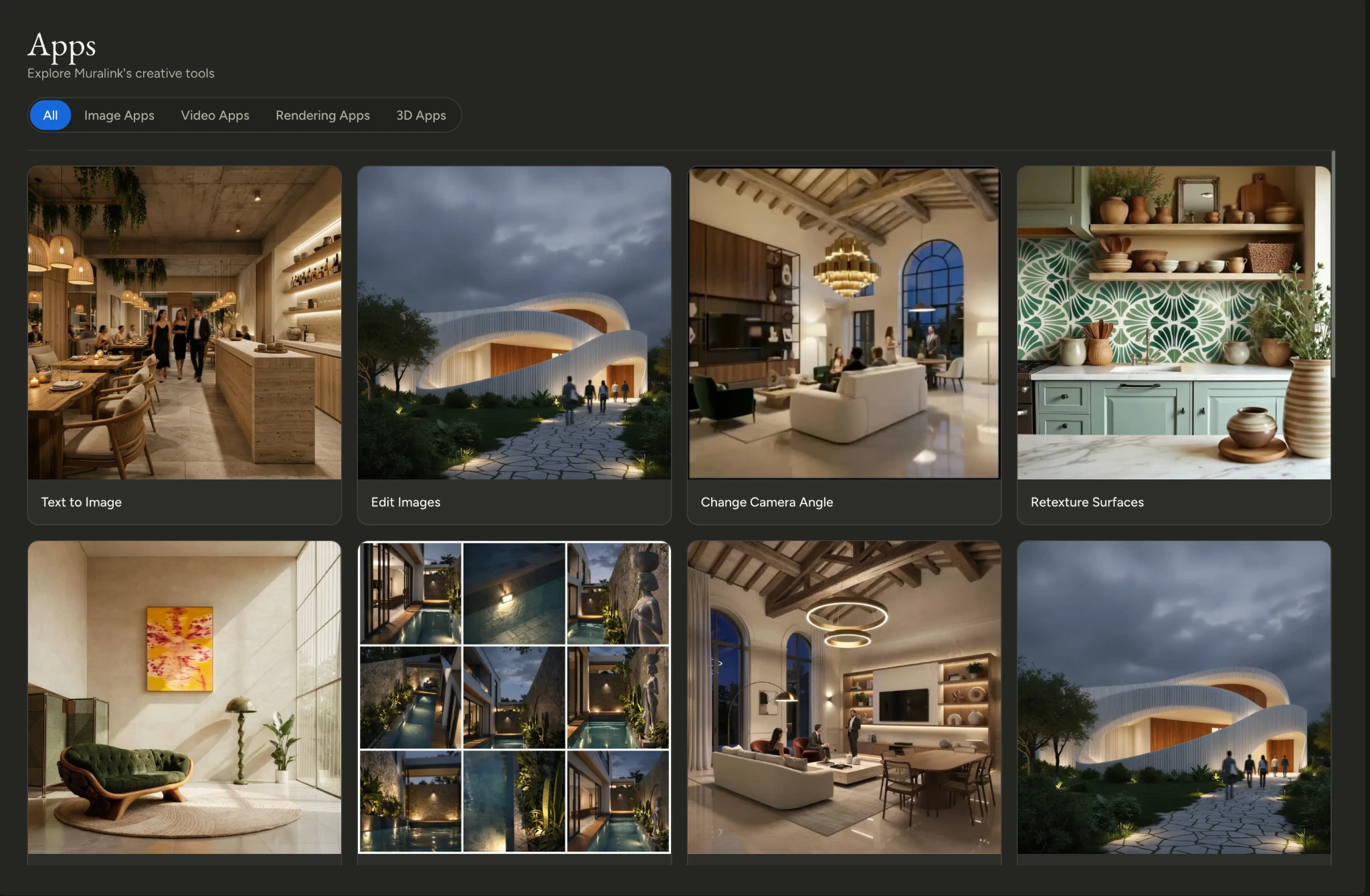 Muralink Apps on the MacBook screen