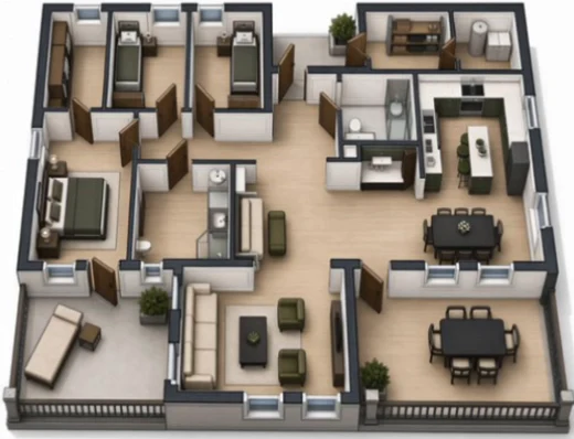 Furnished apartment plan